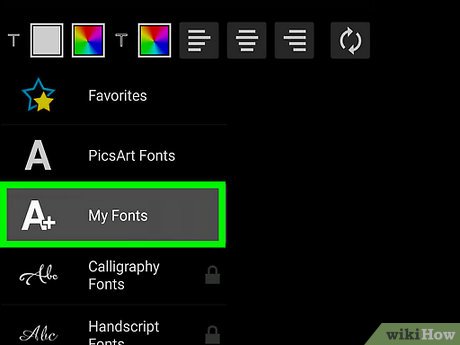 Using Custom Fonts in PicsArt