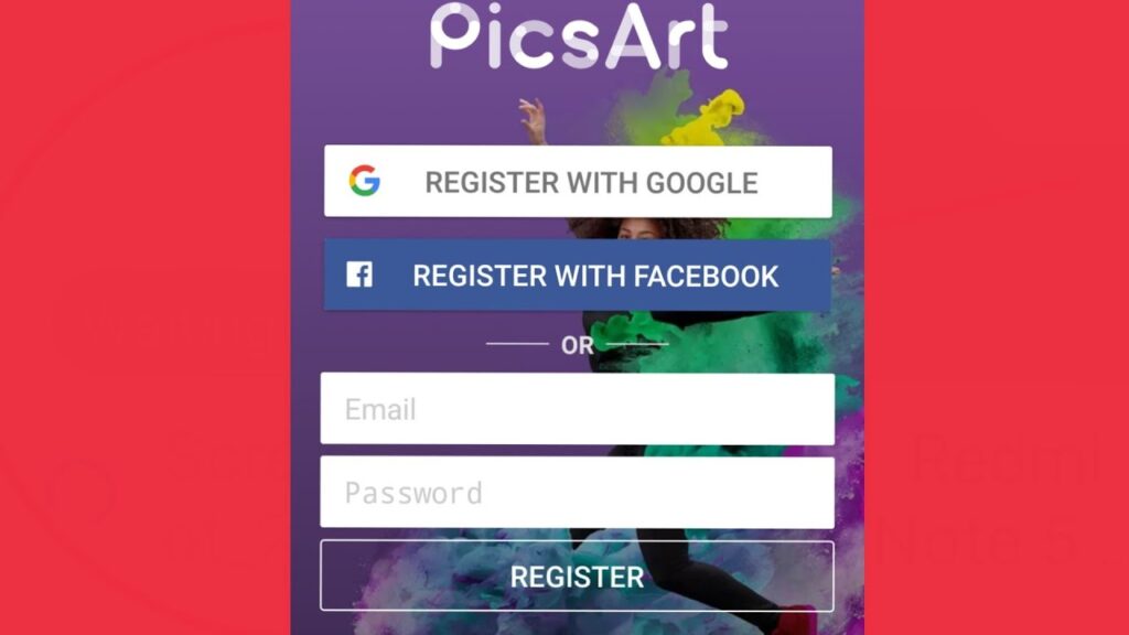 create account picsart